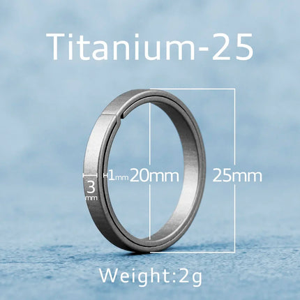 Black Titanium Keyring Car Men Flat Key Chain Rings Holder Lightweight EDC ARC Keychain Buckle for Accessories Gadgets Wholesale