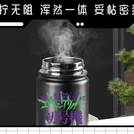 500ml Neon Genesis Evangelion Cute Anime Peripheral Insulated Water Bottle Creative 304 Stainless Steel Thermos Cup Student Gift