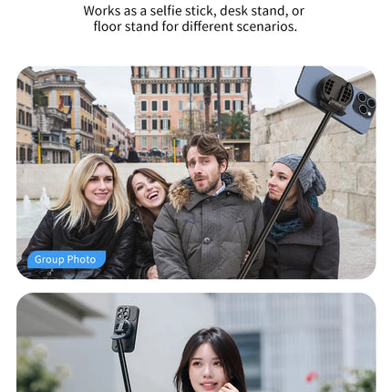 Ulanzi MT-84 1.53m Magnetic Tripod 360° Rotation 10m Remote Control Smartphone Extension Tripod for Selfie Live Streaming Vlog