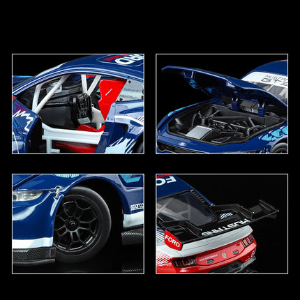 NEW 1:24 Ford Mustang GT3 Supercar Alloy Car Model Sound and Light Car Model Collectibles Birthday Gift