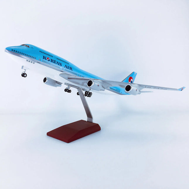 47cm Korean Airline B747 Planes Model 1:150 Scale Resin Diecast Aircraft Model Airplane W Light & Wheel(Touch Or Sound Control)