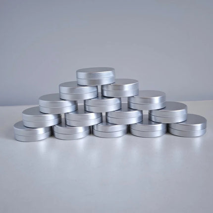 20 30 50pcs 15g Aluminum Empty Round Cosmetic Jars Container Fit Balm Spices Cosmetic Cream DIY Travel Storage Small Metal Box