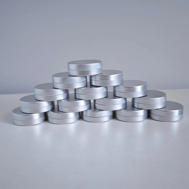 20 30 50pcs 15g Aluminum Empty Round Cosmetic Jars Container Fit Balm Spices Cosmetic Cream DIY Travel Storage Small Metal Box