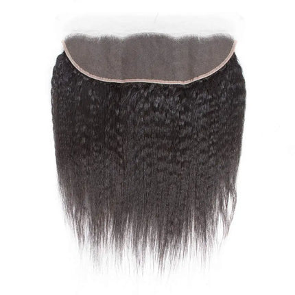 Kinky Straight Lace Closure Human Hair 2x6 4x4 5x5 HD Lace Closure Yaki Straight 13x4 13x6 Full Lace Frontal with 360 Lace