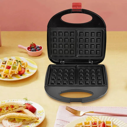 750W Nonstick Electric Waffle Maker Cooking Kitchen Appliances Non-stick Iron Pan Breakfast Waffles Machine Sandwich Maker Press