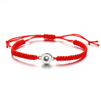 Fashion Colorful manual Rope snap bracelets 15cm adjustable kids fit 12mm snap buttons wholesale key chainSE0145