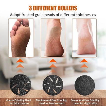 New 8pcs Foot Care Tool Heads Pedicure Hard Dead Skin Callus Remover Refills Replacement Rollers Foot Files Accessories