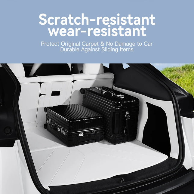 YZ Custom Leather Trunk Mat for Tesla Model Y Juniper 2026 Full Coverage Anti-Scratch Rear Cargo Liner Protector Car Accessories
