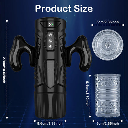Automatic Masturbator for Men Telescopic Rotation Masturbation Cup with Handle Phone Stand Adult Goods Sex Toy for Men 18+