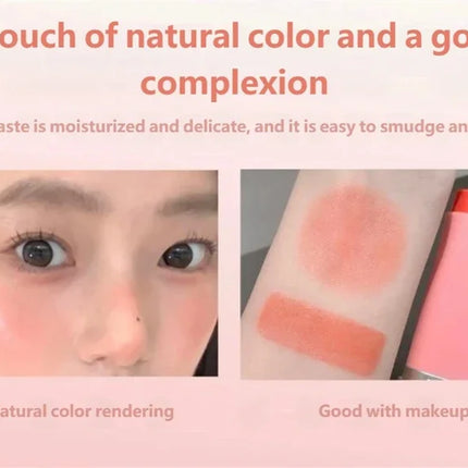 1pcs Multi Use Blush Cream Cushion Stick Natural Nude Makeup Lip Cheek Tint Portable Long Lasting Hydrating Cosmetic Makeup