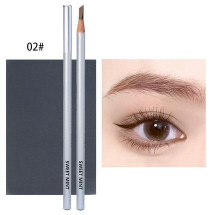 Hard Core Eyebrow Pencil with Sandpaper Long-Lasting Waterproof Permanent Makeup Eye Brow Enhancers Pencil Wild Line Brows Tint