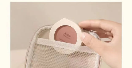 Women Makeup Pouch TikTok Viral Organizer Bag, Tweed Fabric Cosmetic Case with Long Handle for Travel Toiletries Sanitary Pads