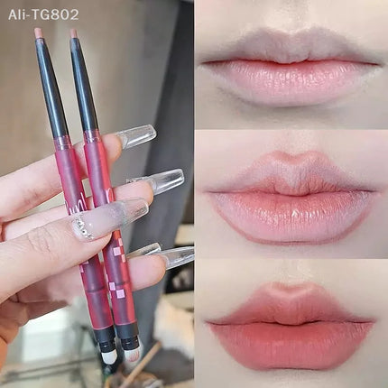 1Pc Nude Light Sweet Soft Matte Lip Liner Pencil Long-Lasting Fading Resistant Makeup Removable Lip Shaping Cosmetic Tool