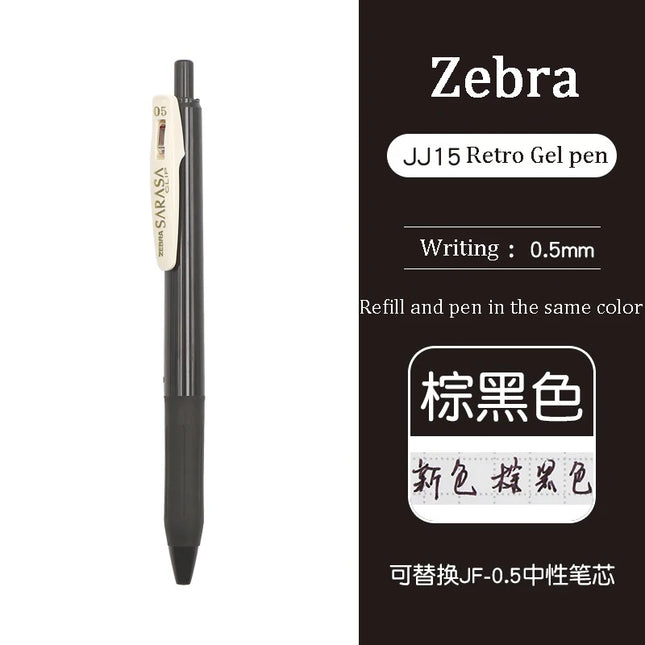 Japanese ZEBRA Zebra JJ15 Retro Gel Pens SARASA Press Color Neutral Pen Vintage Ballpoint Canetas For School Office Stationery