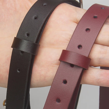 BDSM Tongue Pressure Slave Gag,Leather Stainless Steel Ring Mouth Gags,Sex Toys for Couples,Submissive Bondage,Deep Throat