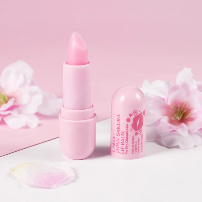 LAIKOU Sakura Lip Balm Nourishing Refreshing Hydrating and Lasting Moisturizing Preventing Cracking Repairing for Daily Lip Care