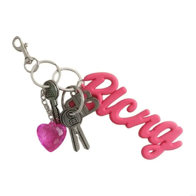 Portable Silicone Letter Bag Charm Keychain Pendant Portable Charm Adds a Touch of Romance Suitable for Any Occasion