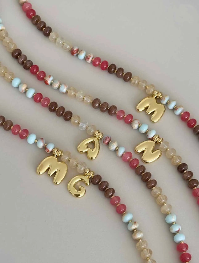 2026 new Bohemian style stainless steel gold-plated letter pendant necklace with personalized and fashionable letters to choose