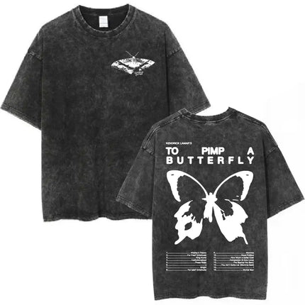 Rapper Kendrick Lamar To Pimp A Butterfly Graphic T Shirt Men's Hip Hop Streetwear T-shirts Unisex Cotton Oversized Tee Shirts