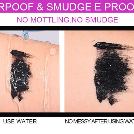 Volumizing Mascara Waterproof Lengthen Curl Quick Drying Smudge Proof Natural Fiber Lash Enhancer 4D Effect Makeup