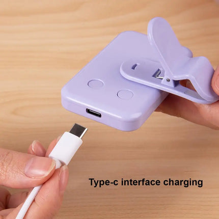 Mini Selfie Fill Light Rechargeable 3 Color Modes Adjustable Brightness Clip On Mobile Phones Computers Photography LED Lights