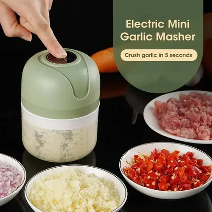 250ML USB Portable Garlic Grinder Mini Electric Food Chopper Meat Grinder Kitchen Vegetable Grinder