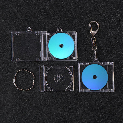 1pc NFC Functional CD Disc Key Chain Mini CD Case Keychain Peripheral Commemorative Album Key Holder For DIY Backpack Pendant