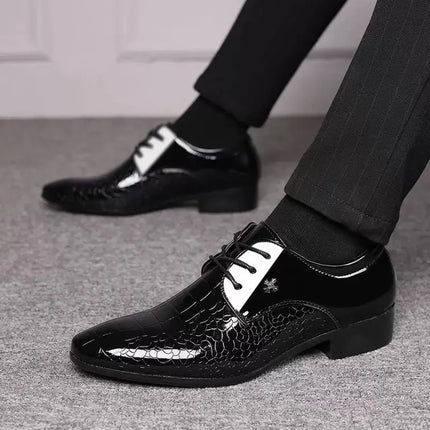 Men's Leather Shoes Black Soft Leather Soft Sole Spring And Autumn Best Man Men's Business Formal Wear Plus Size 38-48