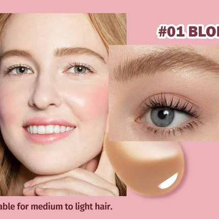 Wild Eyebrow Pencil Square Angled Brush Velvet 3D Brow Dye Cream Hairline Anti-smudge Waterproof Multifunction Eyebrow Tint Pen