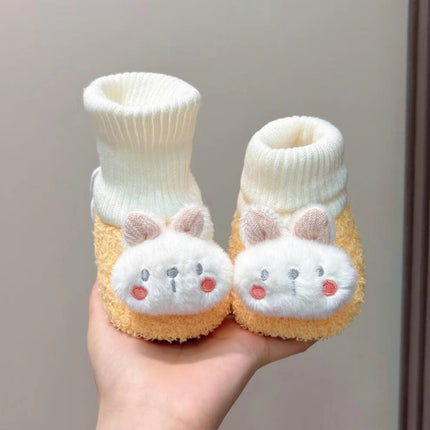 0-12months Infant boys girls Winter Shoes Cartoon Rabbit Soft Sole First Walking Flats Shoes  for baby girls