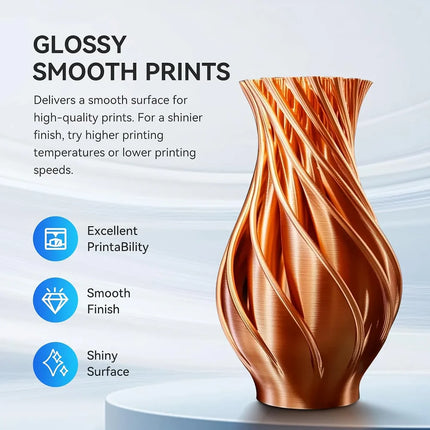 Silk Filament PLA 1.75mm 1kg/500g/250g 3D Printer Filament For Printing Toys Shiny Smooth PLA+ Gold Silver Red Blue High Speed