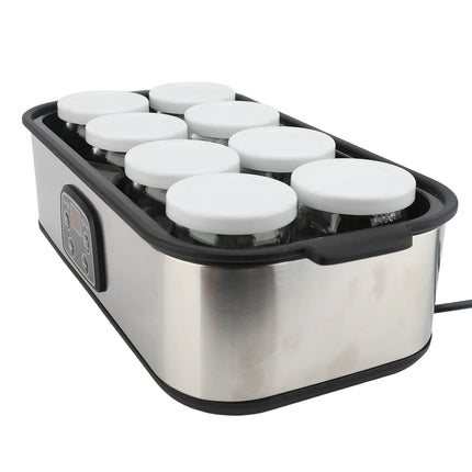 1.4L Electric Yogurt Maker Adjustable Temperature Time Yogurt Maker Machine with 8pcs Yogurt Jars for Milkshake Jam Ice Cream Pu