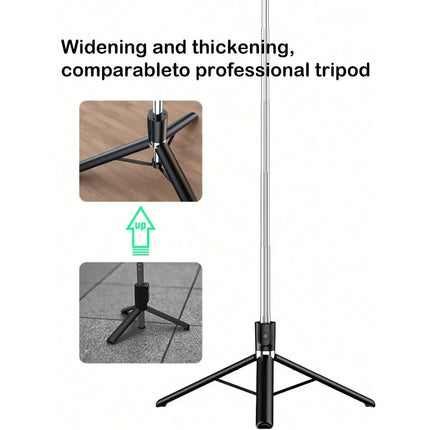 1700mm Selfie Stick Wireless Selfie Stick Phone Tripod Extendable Stand Foldable Monopod For Smartphones Balance Steady Shootin