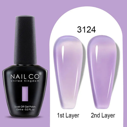 NAILCO Winter Series Color Gel Nail Polish 15ML Semi Permanent Soak Off Gel Varnishes Super Texture Gorgeous Nail Manicure Art