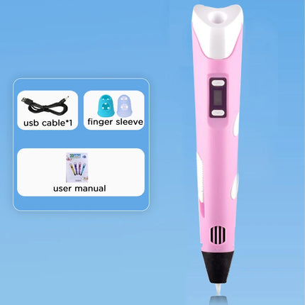 3D Pen Drawing Printing Pen With LCD Screen Compatible PLA Filament Toys Safe Paiting for Children DIY Toy Gift