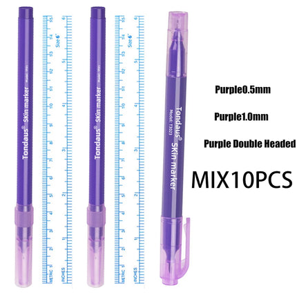 2/6Pcs Skin Marker Pen Tattoo Pens Professional Eyelash Extension Set For Lip Tattoo Eyebrow Piercing Scribe Surgical Skin Tool