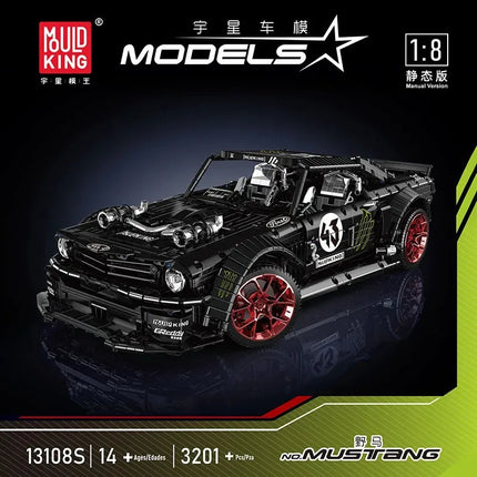 Mould King New Version of Mustang High-Difficulty Mechanical Set Puzzle Assembly Building Blocks Toy Model Ornament Gift for Men