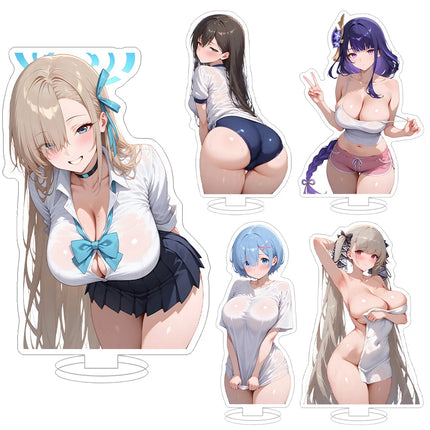 Hot game Anime sexy lingerie bikini girl student big ass big breasts bunny girl Anime Figure Acrylic stand desk ornament gift