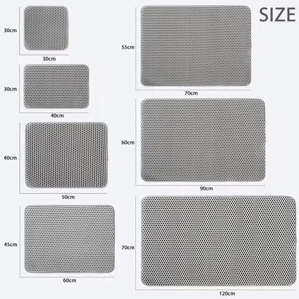 120CMX70CM Cat Litter Mat Waterproof Double Layer Pet Litter Box Mat Pet Toilet Cat Mat Nonslip Sand Cat Washable Mat Pet Clean
