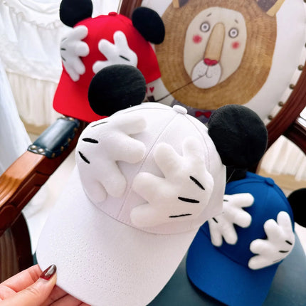 2025 Pure Cotton Parent-child Baseball Caps, Children's Sun Hats for Outings, Cartoon Big-eared Baseball Caps for Boys and Girls