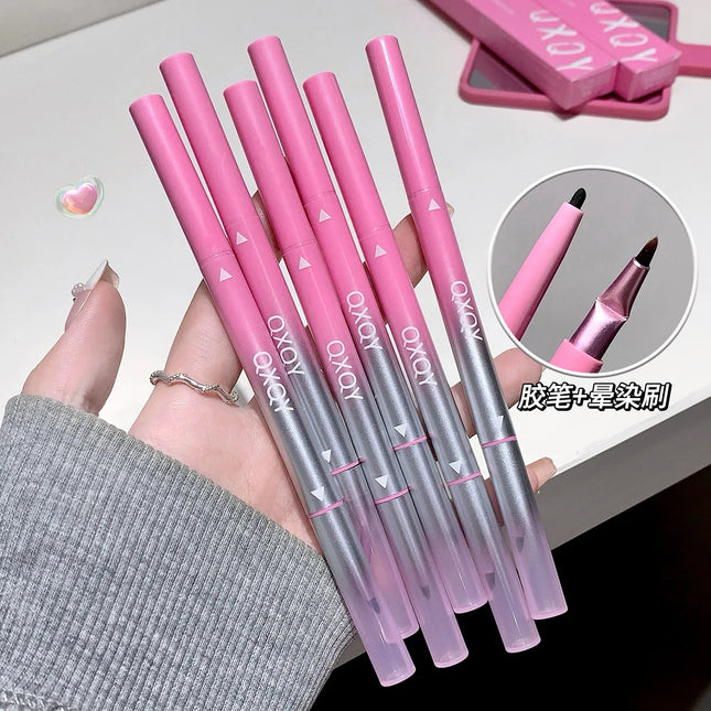 Punk Red Eyebrow & Eyeliner Gel 2 In 1 With Angled Brush Smudge-Proof Waterproof Creamy Smooth for Brows & Under Eye Makeup