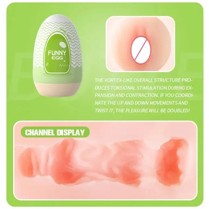 Portable Soft Silicone Personal Massager Egg-Shaped Ergonomic Design Pocket-Sized Male Massage Tool for Comfortable Relaxation