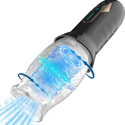 Typhoon- Automatic Telescopic Male Masturbator Thrusting Rotation Vibrating Vagina Masturbation Cup Sex Toys for Men Adult Goods