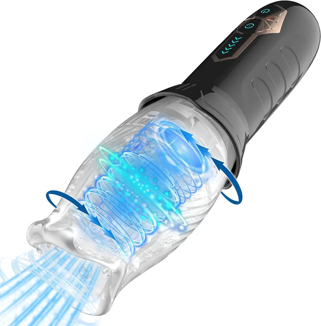 Typhoon- Automatic Telescopic Male Masturbator Thrusting Rotation Vibrating Vagina Masturbation Cup Sex Toys for Men Adult Goods