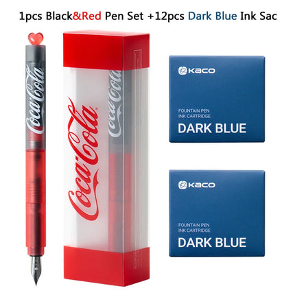 KACO Coca Cola Fountain Pen,EF Hooded Nib Leak-Proof Technology&Iconic Coke Aesthetics Pen For Young Writers&Collectors BestGift