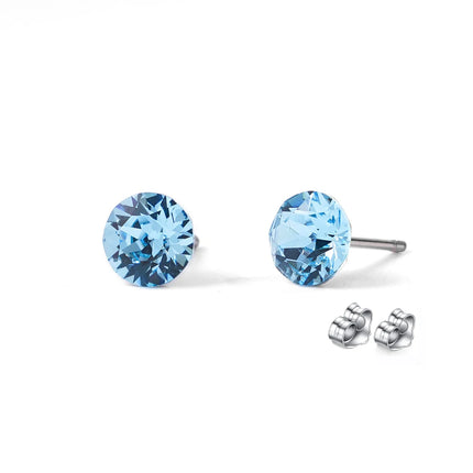 (Wholesale) Stainless Steel Stud Earrings Genuine Crystals from Austria for Women Girls Wedding Party Jewelry 4/6/8mm