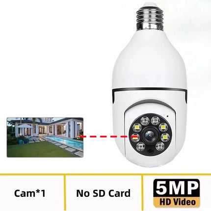 WiFi IP Camera E27 Bulb Cam 8MP Wireless Baby Monitor AI Tracking Security Video Surveillance Pet Cameras 5MP SmartLife Indoor