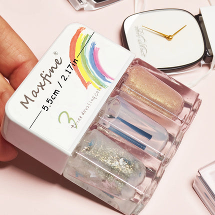 V08 Butterfly Dream 3-Pack No-Bake Nail Polish Quick-Dry Long-Lasting Tearable Water-Based Three-Color Nail Polish Set