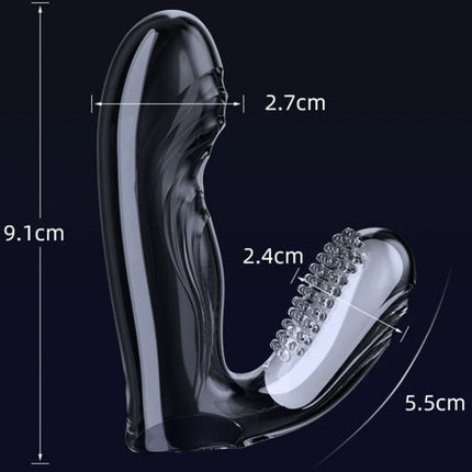 Silicone Finger Sleeve Vibrator Wearable G Spot Massager Clitoral Stimulator Female Masturbator Adult Toy for Women