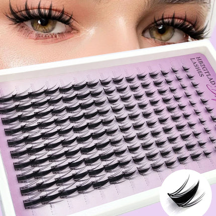 HBZGTLAD 15 Row Fairy Eyelash Cluster Manga Eyelash Cluster Transparent Spike Anime Eyelash Extension Makeup Tool Personal Manga